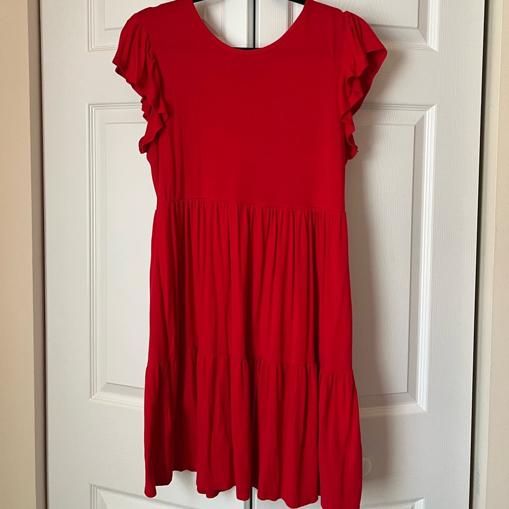 Red Mini Swing Dress